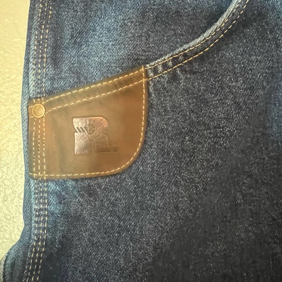 Wrangler Riggs Workwear 58W 24L Denim Blue Jeans Plus Pants Bottom Medium Wash - Picture 3 of 8